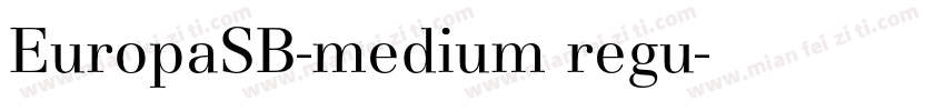 EuropaSB-medium regu字体转换